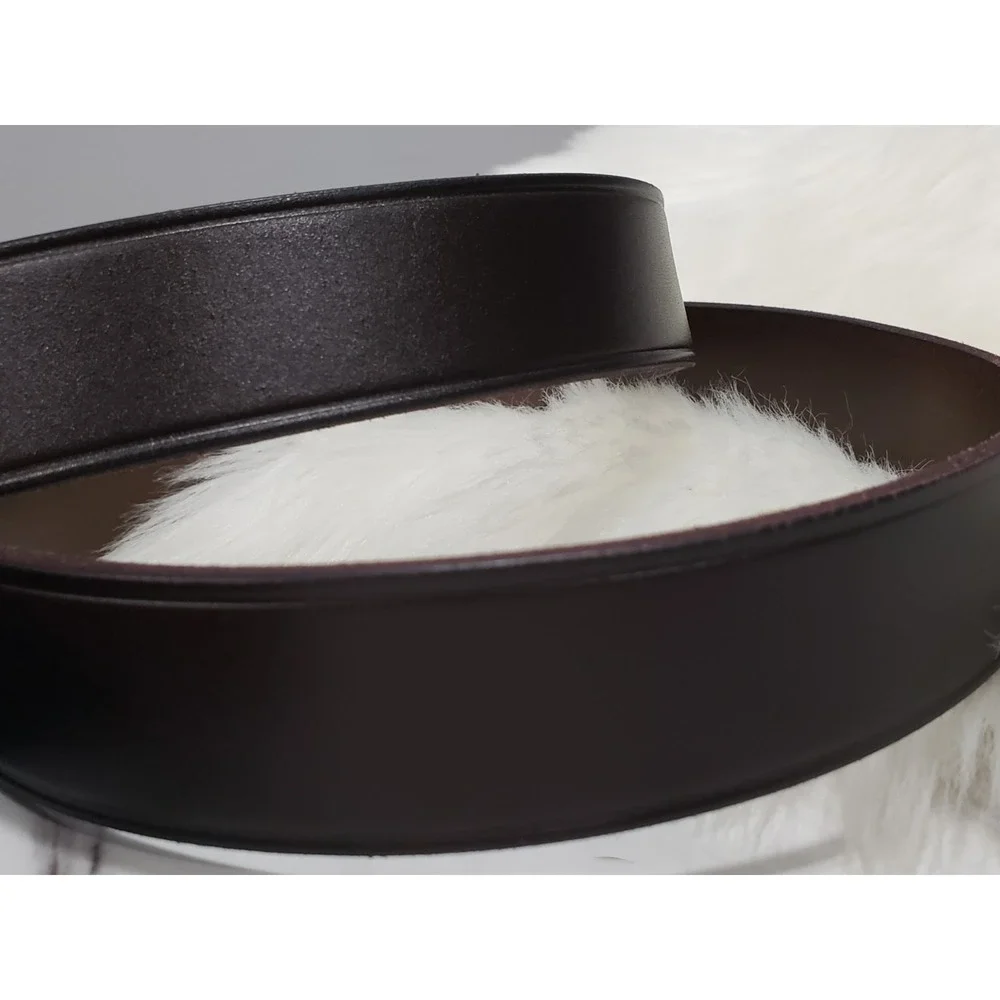 MEN'S POLO RALPH LAUREN DARK BROWN‎ GENUINE LEATHER BELT SIZE 38 SMOOTH PREPPY